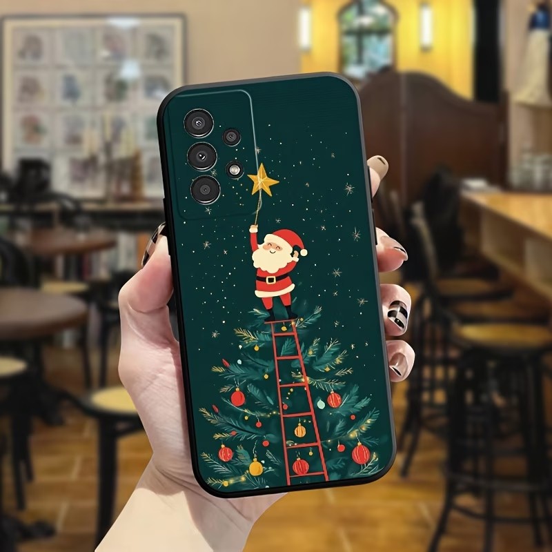 Samsung Galaxy S24 - Mat TPU Noel Baba ve Noel