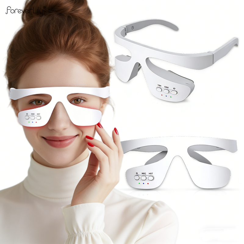 Light Therapy Glasses - Akıllı Göz Masaj Cihazı 3D Kırmızı