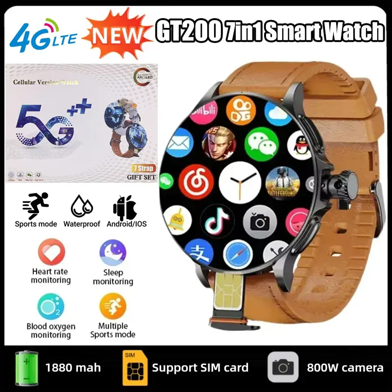 GT200 5G Akıllı Saat, 1,95 inç - Fall Detection Watch incelemesi ve fiyatı